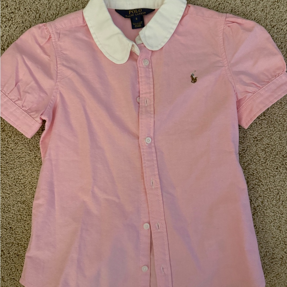 Polo by Ralph Lauren Kids Light Pink Button Down Shirt , size 8